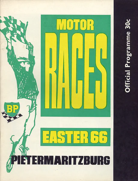1966-04-11 | Coronation '100' | Pietermaritzburg | Formula 1 Event Artworks | formula 1 event artwork | formula 1 programme cover | formula 1 poster | carsten riede