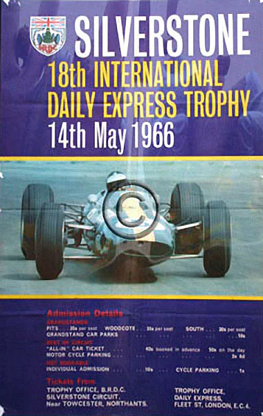 1966-05-14 | International Trophy | Silverstone | Formula 1 Event Artworks | formula 1 event artwork | formula 1 programme cover | formula 1 poster | carsten riede