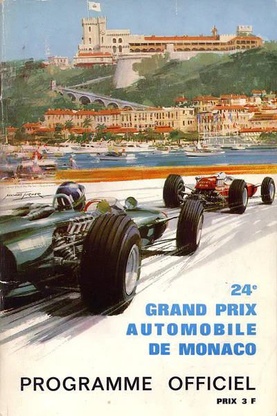1966-05-22 | Grand Prix De Monaco | Monte Carlo | Formula 1 Event Artworks | formula 1 event artwork | formula 1 programme cover | formula 1 poster | carsten riede