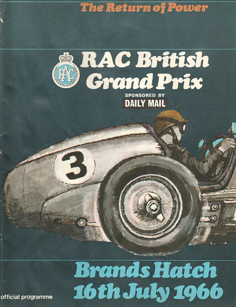 1966-07-16 | British Grand Prix | Brands Hatch | Formula 1 Event Artworks | formula 1 event artwork | formula 1 programme cover | formula 1 poster | carsten riede