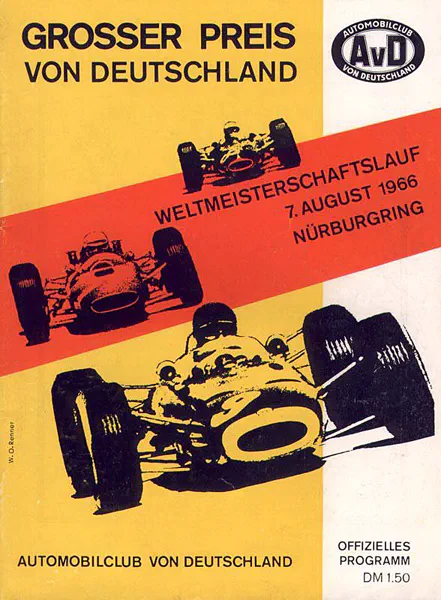 1966-08-07 | Grosser Preis von Deutschland | Nürburgring | Formula 1 Event Artworks | formula 1 event artwork | formula 1 programme cover | formula 1 poster | carsten riede