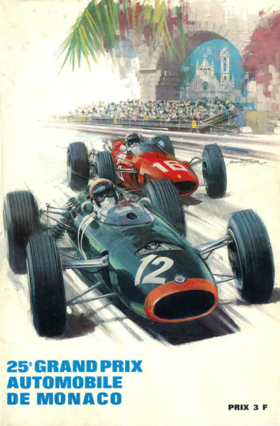1967-05-07 | Grand Prix De Monaco | Monte Carlo | Formula 1 Event Artworks | formula 1 event artwork | formula 1 programme cover | formula 1 poster | carsten riede