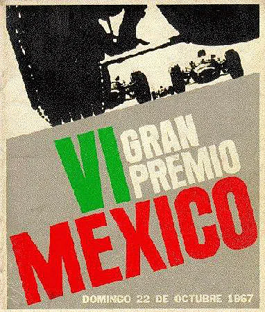 1967-10-22 | Gran Premio De Mexico | Mexico | Formula 1 Event Artworks | formula 1 event artwork | formula 1 programme cover | formula 1 poster | carsten riede