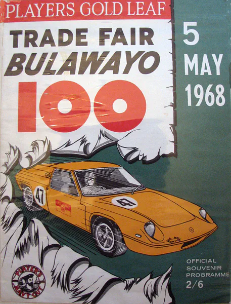 1968-05-05 | Bulawayo '100' | Kumalo | Formula 1 Event Artworks | formula 1 event artwork | formula 1 programme cover | formula 1 poster | carsten riede