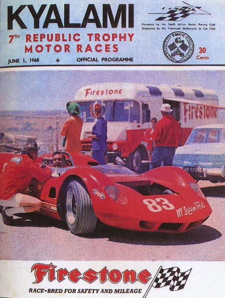 1968-06-01 | South African Republic Festival Trophy | Kyalami | Formula 1 Event Artworks | formula 1 event artwork | formula 1 programme cover | formula 1 poster | carsten riede