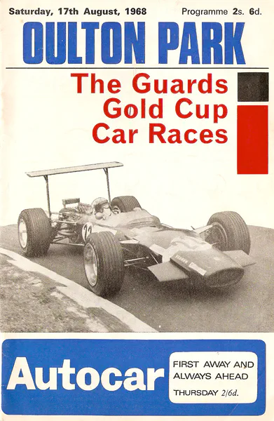 1968-08-17 | International Gold Cup | Oulton Park | Formula 1 Event Artworks | formula 1 event artwork | formula 1 programme cover | formula 1 poster | carsten riede