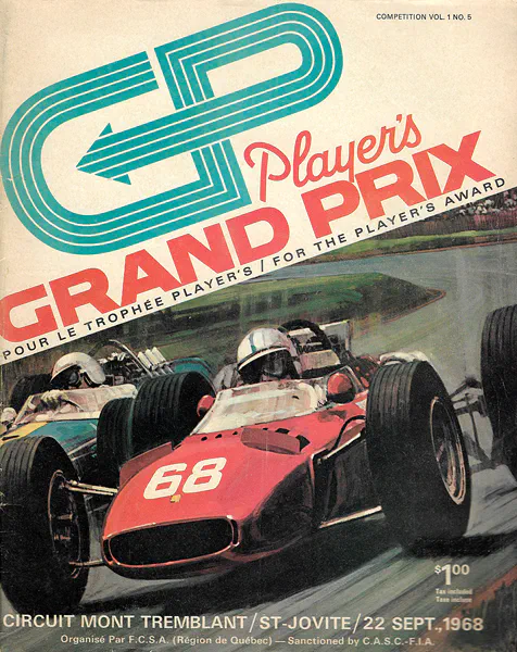 1968-09-22 | Canadian Grand Prix | Mont Tremblant | Formula 1 Event Artworks | formula 1 event artwork | formula 1 programme cover | formula 1 poster | carsten riede