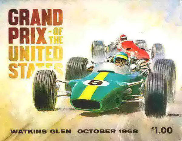 1968-10-06 | United States Grand Prix | Watkins Glen | Formula 1 Event Artworks | formula 1 event artwork | formula 1 programme cover | formula 1 poster | carsten riede