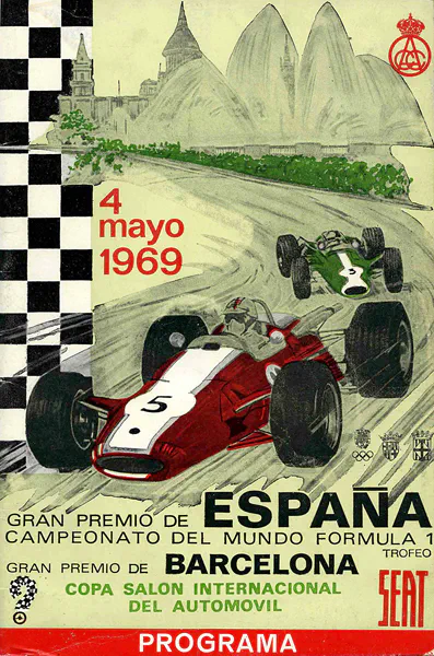 1969-05-04 | Gran Premio De Espana | Montjuich | Formula 1 Event Artworks | formula 1 event artwork | formula 1 programme cover | formula 1 poster | carsten riede