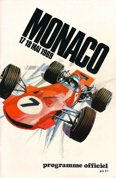 1969-05-18 | Grand Prix De Monaco | Monte Carlo | Formula 1 Event Artworks | formula 1 event artwork | formula 1 programme cover | formula 1 poster | carsten riede
