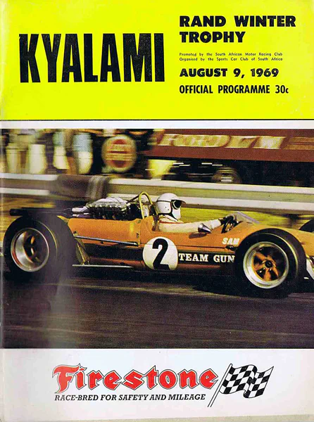 1969-08-09 | Rand Winter Trophy | Kyalami | Formula 1 Event Artworks | formula 1 event artwork | formula 1 programme cover | formula 1 poster | carsten riede