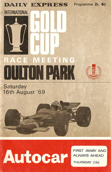 1969-08-16 | International Gold Cup | Oulton Park | Formula 1 Event Artworks | formula 1 event artwork | formula 1 programme cover | formula 1 poster | carsten riede