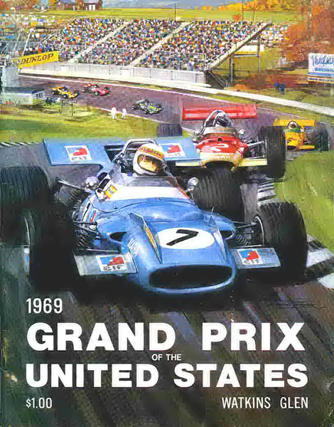 1969-10-05 | United States Grand Prix | Watkins Glen | Formula 1 Event Artworks | formula 1 event artwork | formula 1 programme cover | formula 1 poster | carsten riede