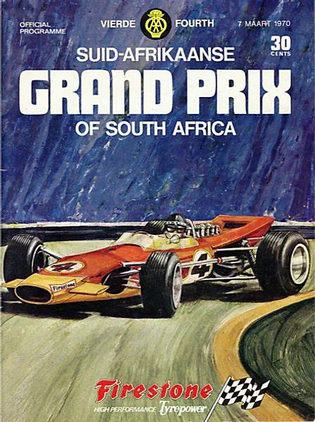 1970-03-07 | South African Grand Prix | Kyalami | Formula 1 Event Artworks | formula 1 event artwork | formula 1 programme cover | formula 1 poster | carsten riede