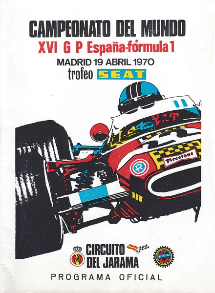 1970-04-19 | Gran Premio De Espana | Jarama | Formula 1 Event Artworks | formula 1 event artwork | formula 1 programme cover | formula 1 poster | carsten riede