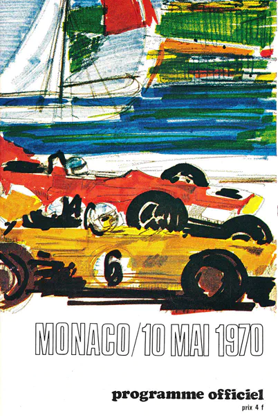 1970-05-10 | Grand Prix De Monaco | Monte Carlo | Formula 1 Event Artworks | formula 1 event artwork | formula 1 programme cover | formula 1 poster | carsten riede