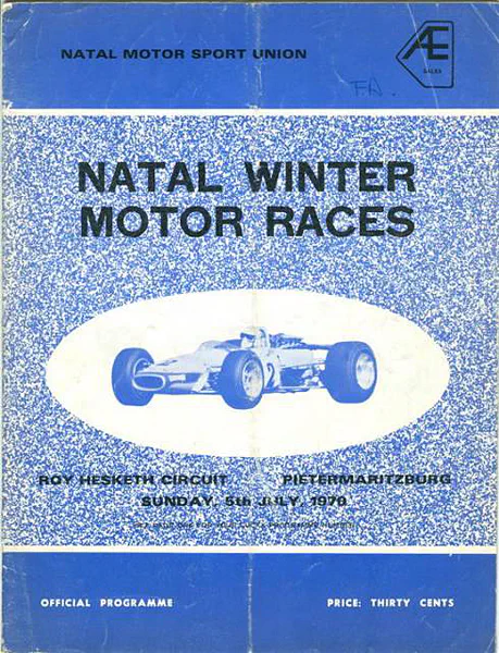 1970-07-05 | Natal Winter Trophy | Pietermaritzburg | Formula 1 Event Artworks | formula 1 event artwork | formula 1 programme cover | formula 1 poster | carsten riede