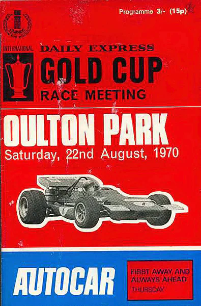 1970-08-22 | International Gold Cup | Oulton Park | Formula 1 Event Artworks | formula 1 event artwork | formula 1 programme cover | formula 1 poster | carsten riede
