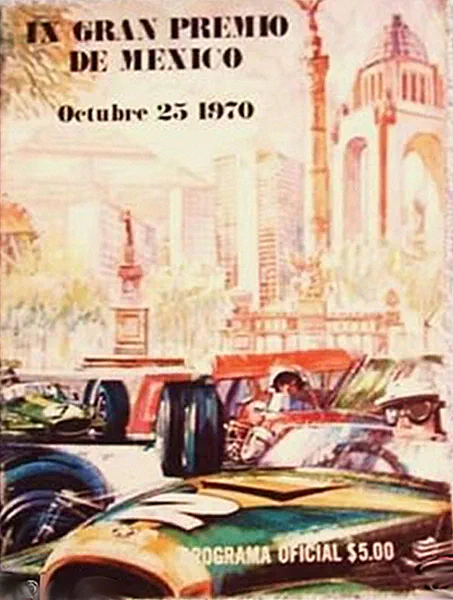 1970-10-25 | Gran Premio De Mexico | Mexico | Formula 1 Event Artworks | formula 1 event artwork | formula 1 programme cover | formula 1 poster | carsten riede