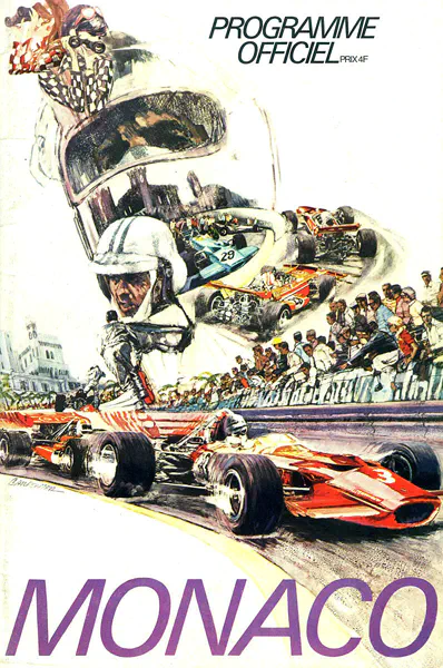 1971-05-23 | Grand Prix De Monaco | Monte Carlo | Formula 1 Event Artworks | formula 1 event artwork | formula 1 programme cover | formula 1 poster | carsten riede