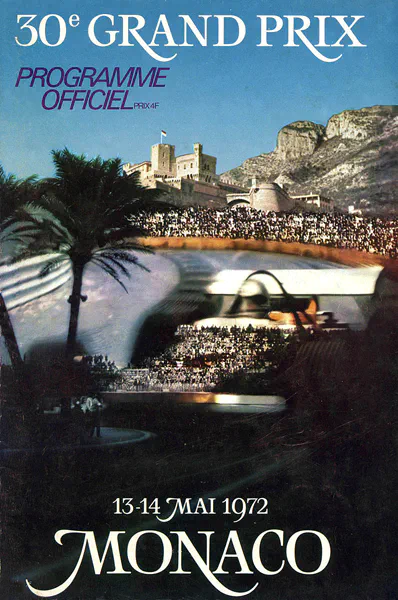 1972-05-14 | Grand Prix De Monaco | Monte Carlo | Formula 1 Event Artworks | formula 1 event artwork | formula 1 programme cover | formula 1 poster | carsten riede