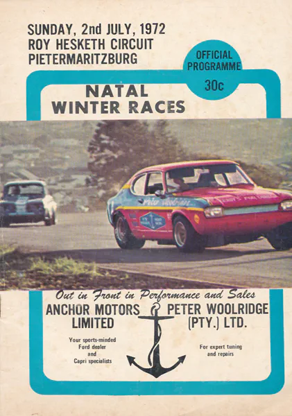 1972-07-02 | Natal Winter Trophy | Pietermaritzburg | Formula 1 Event Artworks | formula 1 event artwork | formula 1 programme cover | formula 1 poster | carsten riede