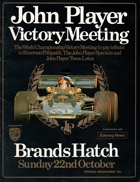 1972-10-22 | World Championship Victory Race | Brands Hatch | Formula 1 Event Artworks | formula 1 event artwork | formula 1 programme cover | formula 1 poster | carsten riede