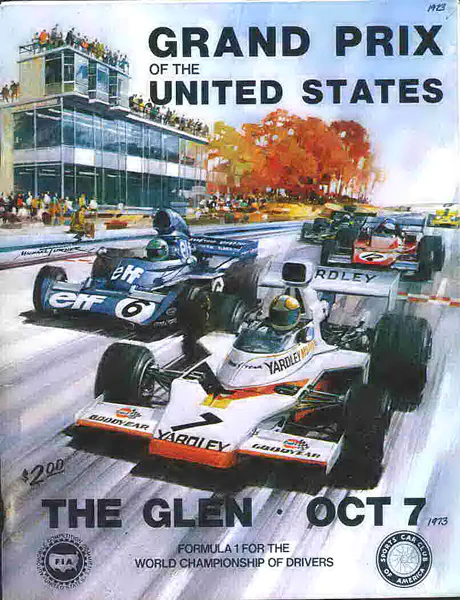 1973-10-07 | United States Grand Prix | Watkins Glen | Formula 1 Event Artworks | formula 1 event artwork | formula 1 programme cover | formula 1 poster | carsten riede