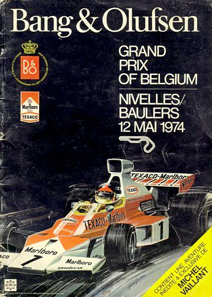 1974-05-12 | Grand Prix De Belgique | Nivelles | Formula 1 Event Artworks | formula 1 event artwork | formula 1 programme cover | formula 1 poster | carsten riede