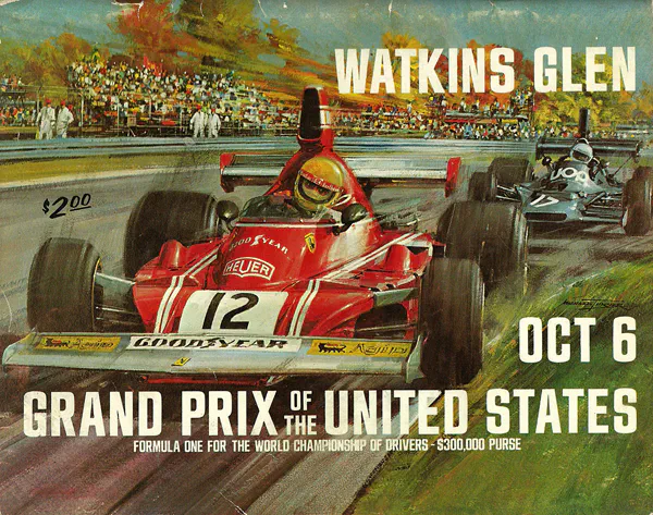 1974-10-06 | United States Grand Prix | Watkins Glen | Formula 1 Event Artworks | formula 1 event artwork | formula 1 programme cover | formula 1 poster | carsten riede