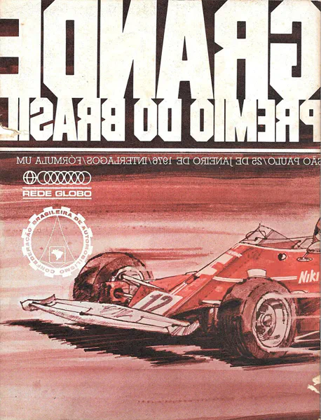 1976-01-25 | Grande Premio Do Brasil | Interlagos | Formula 1 Event Artworks | formula 1 event artwork | formula 1 programme cover | formula 1 poster | carsten riede