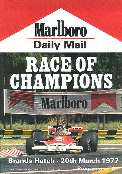 1977-03-20 | Race Of Champions | Brands Hatch | Formula 1 Event Artworks | formula 1 event artwork | formula 1 programme cover | formula 1 poster | carsten riede