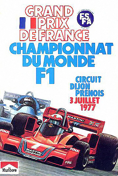 1977-07-03 | Grand Prix De France | Dijon-Prenois | Formula 1 Event Artworks | formula 1 event artwork | formula 1 programme cover | formula 1 poster | carsten riede