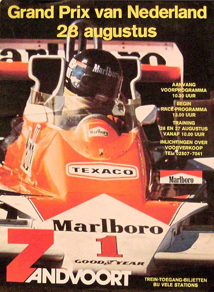 1977-08-28 | Grote Prijs Van Nederland | Zandvoort | Formula 1 Event Artworks | formula 1 event artwork | formula 1 programme cover | formula 1 poster | carsten riede