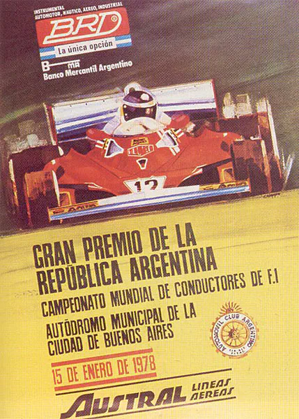 1978-01-15 | Gran Premio De La Republica Argentina | Buenos Aires | Formula 1 Event Artworks | formula 1 event artwork | formula 1 programme cover | formula 1 poster | carsten riede