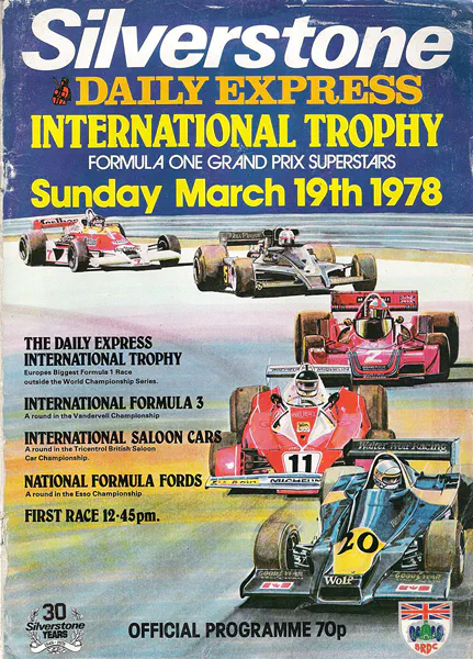 1978-03-19 | International Trophy | Silverstone | Formula 1 Event Artworks | formula 1 event artwork | formula 1 programme cover | formula 1 poster | carsten riede