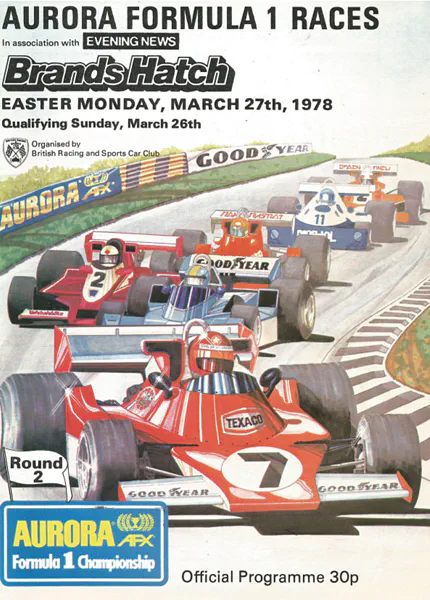1978-03-27 | Evening News Trophy | Brands Hatch | Formula 1 Event Artworks | formula 1 event artwork | formula 1 programme cover | formula 1 poster | carsten riede