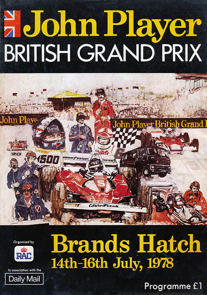 1978-07-16 | British Grand Prix | Brands Hatch | Formula 1 Event Artworks | formula 1 event artwork | formula 1 programme cover | formula 1 poster | carsten riede