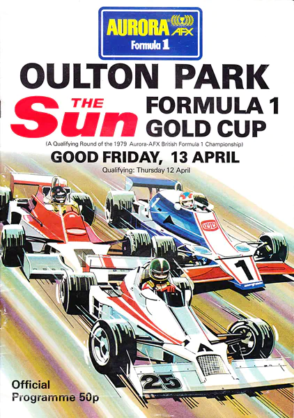 1979-04-13 | International Gold Cup | Oulton Park | Formula 1 Event Artworks | formula 1 event artwork | formula 1 programme cover | formula 1 poster | carsten riede