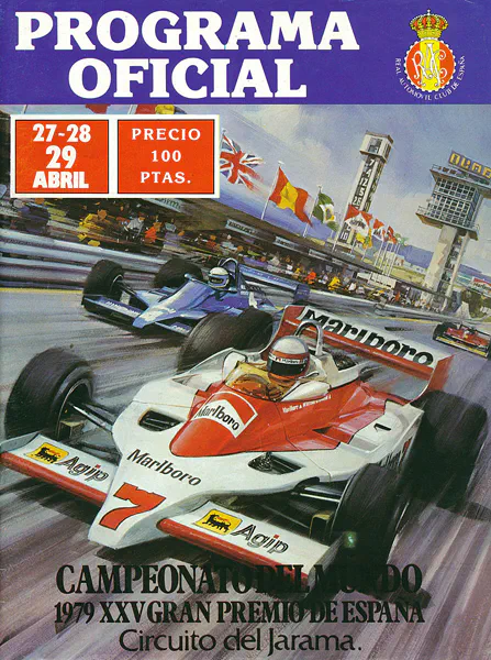 1979-04-29 | Gran Premio De Espana | Jarama | Formula 1 Event Artworks | formula 1 event artwork | formula 1 programme cover | formula 1 poster | carsten riede