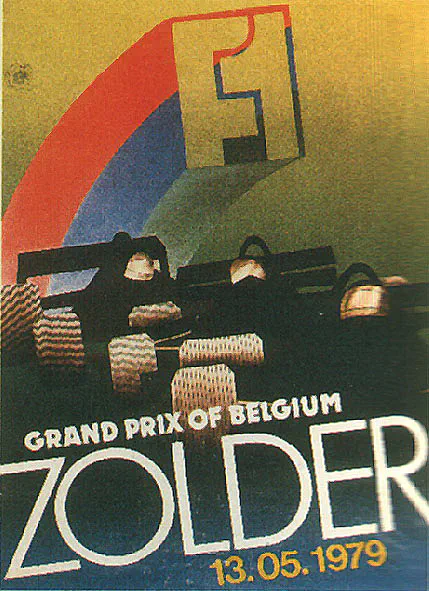 1979-05-13 | Grand Prix De Belgique | Zolder | Formula 1 Event Artworks | formula 1 event artwork | formula 1 programme cover | formula 1 poster | carsten riede