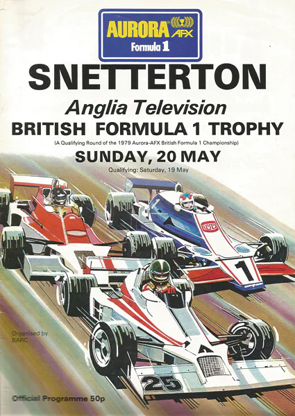 1979-05-20 | Anglia Television Trophy | Snetterton | Formula 1 Event Artworks | formula 1 event artwork | formula 1 programme cover | formula 1 poster | carsten riede