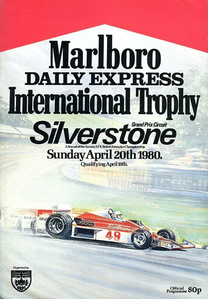 1980-04-20 | International Trophy | Silverstone | Formula 1 Event Artworks | formula 1 event artwork | formula 1 programme cover | formula 1 poster | carsten riede