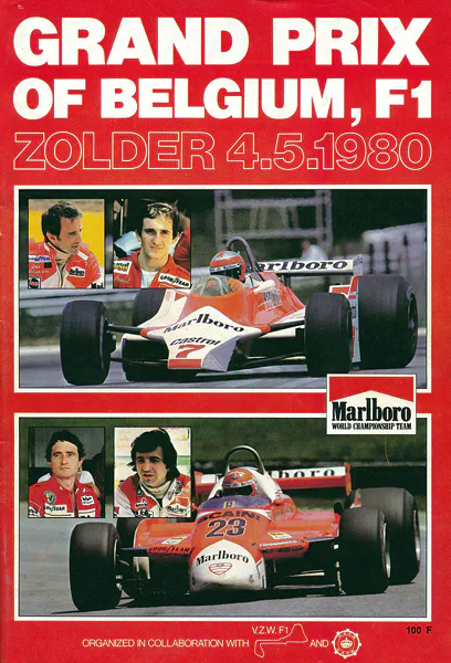 1980-05-04 | Grand Prix De Belgique | Zolder | Formula 1 Event Artworks | formula 1 event artwork | formula 1 programme cover | formula 1 poster | carsten riede
