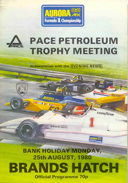1980-08-25 | Pace Petroleum Trophy | Brands Hatch | Formula 1 Event Artworks | formula 1 event artwork | formula 1 programme cover | formula 1 poster | carsten riede