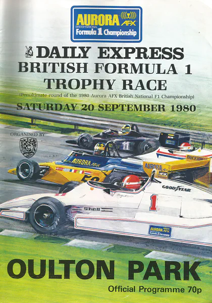 1980-09-20 | Daily Express Trophy | Oulton Park | Formula 1 Event Artworks | formula 1 event artwork | formula 1 programme cover | formula 1 poster | carsten riede