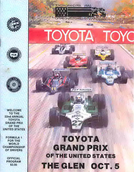 1980-10-05 | United States Grand Prix | Watkins Glen | Formula 1 Event Artworks | formula 1 event artwork | formula 1 programme cover | formula 1 poster | carsten riede