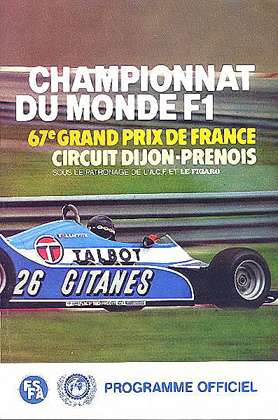 1981-07-05 | Grand Prix De France | Dijon-Prenois | Formula 1 Event Artworks | formula 1 event artwork | formula 1 programme cover | formula 1 poster | carsten riede