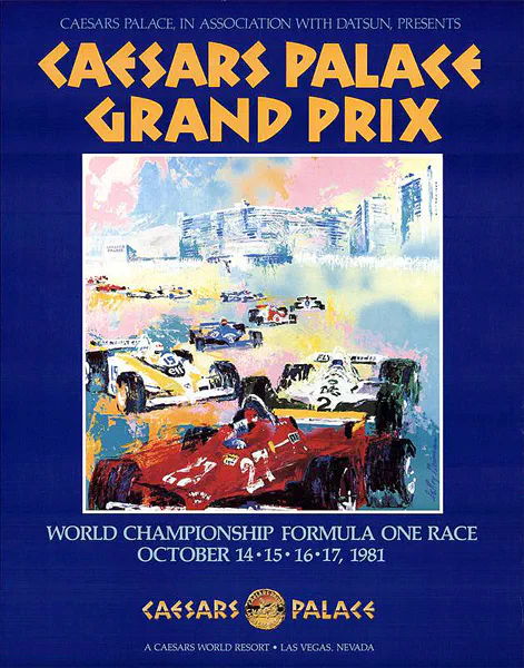 1981-10-17 | United States Grand Prix | Las Vegas | Formula 1 Event Artworks | formula 1 event artwork | formula 1 programme cover | formula 1 poster | carsten riede