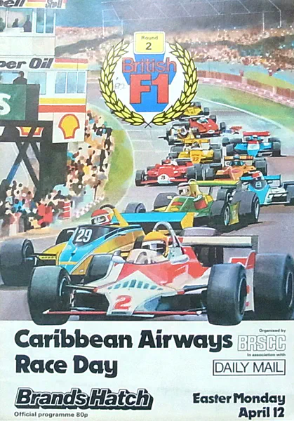 1982-04-12 | Caribbean Airways Trophy | Brands Hatch | Formula 1 Event Artworks | formula 1 event artwork | formula 1 programme cover | formula 1 poster | carsten riede